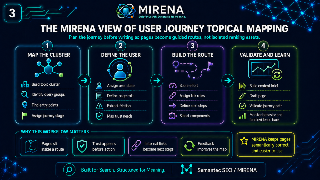 The MIRENA view of user journey topical mapping